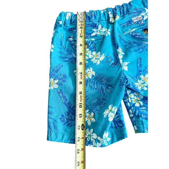 Vineyard Vines Boys’ Blue Floral Print Shorts - Size 7 - Picture 4 of 6